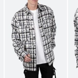 NWT MNML raw edge flannel